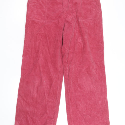 Oliver Bonas Women’s Pink Wide-Leg Corduroy Jeans Size 12