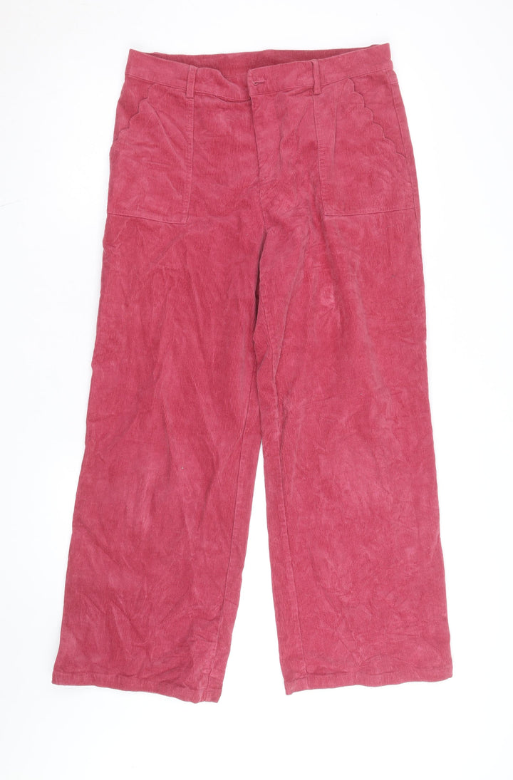 Oliver Bonas Women’s Pink Wide-Leg Corduroy Jeans Size 12