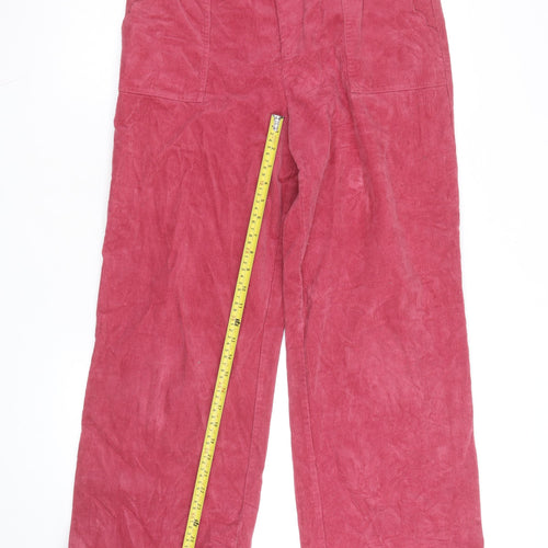 Oliver Bonas Women’s Pink Wide-Leg Corduroy Jeans Size 12