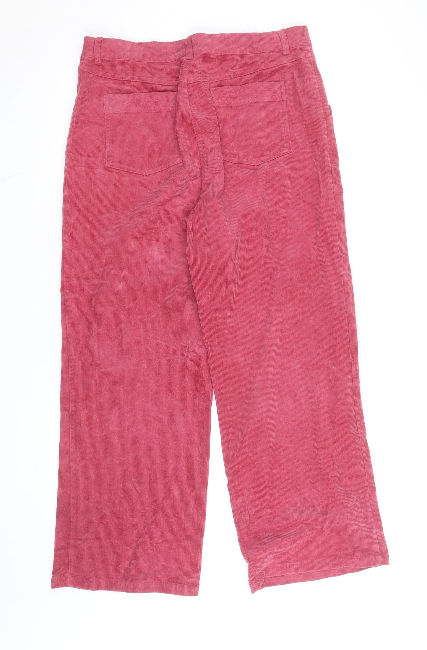 Oliver Bonas Women’s Pink Wide-Leg Corduroy Jeans Size 12