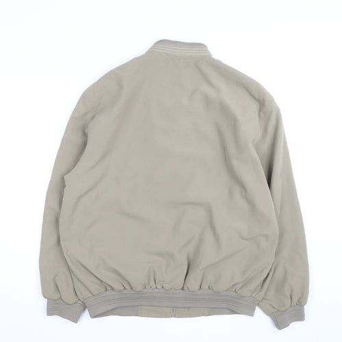 Kingfield Men's Beige Bomber Jacket Size 52 Cotton Casual Zip Up