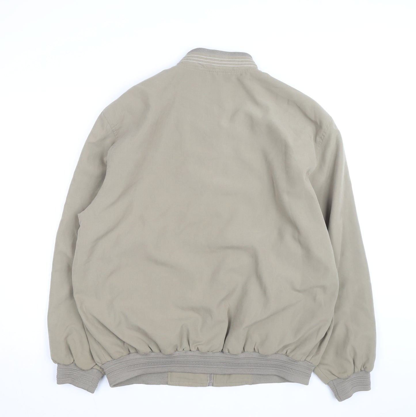 Kingfield Men's Beige Bomber Jacket Size 52 Cotton Casual Zip Up