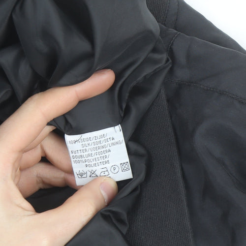 Catamaran Men's Black Silk Bomber Jacket L 42in Full Zip Casual