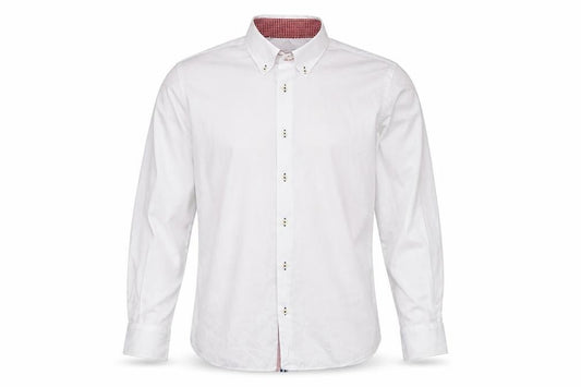 Yachting & Co Men's White Long Sleeve Button-Down Dress Shirt L
