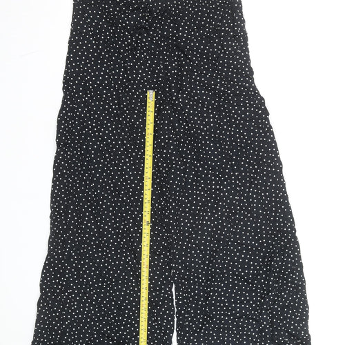 Marks and Spencer Women’s Black Polka Dot Wide-Leg Culottes Size 10
