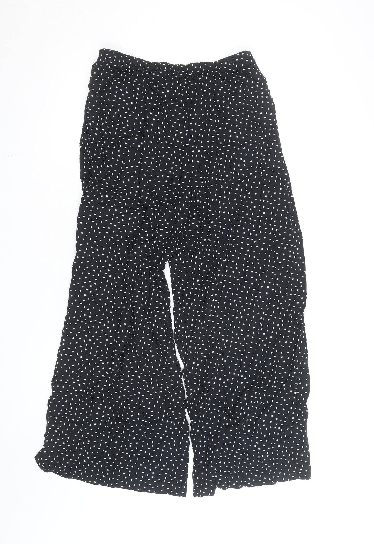 Marks and Spencer Women’s Black Polka Dot Wide-Leg Culottes Size 10