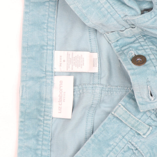 Liz Claiborne Women's Blue Petite Chino Corduroy Trousers Size 8