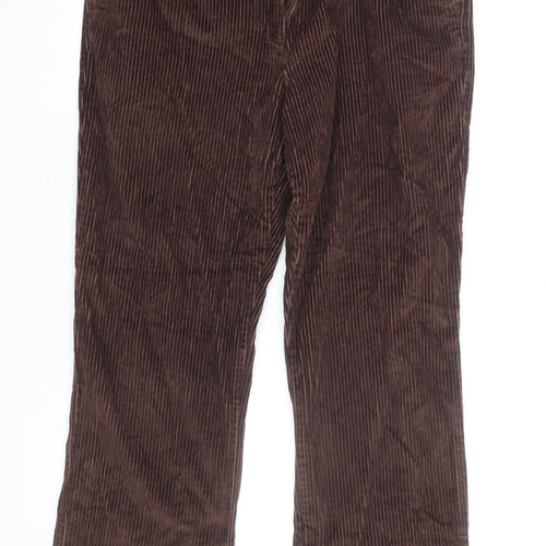 B. Moss Women's Brown Corduroy Petite Trousers Size 12P