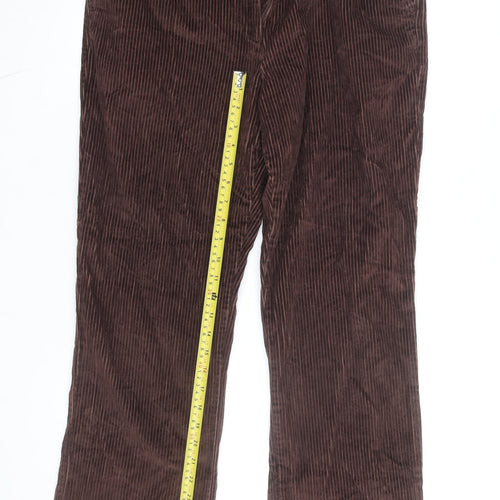 B. Moss Women's Brown Corduroy Petite Trousers Size 12P