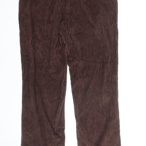 B. Moss Women's Brown Corduroy Petite Trousers Size 12P