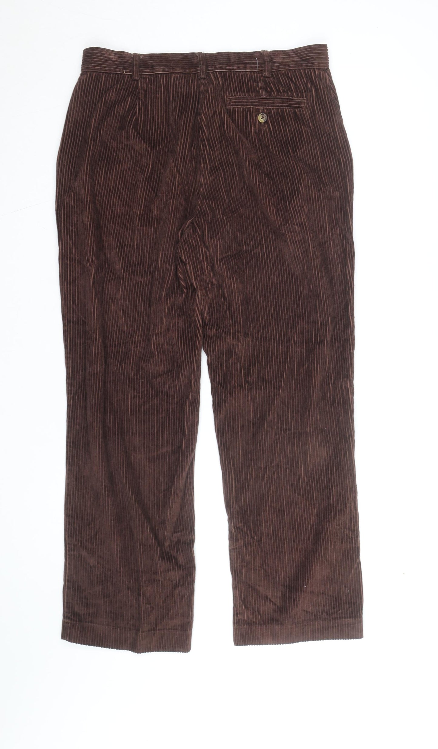 B. Moss Women's Brown Corduroy Petite Trousers Size 12P