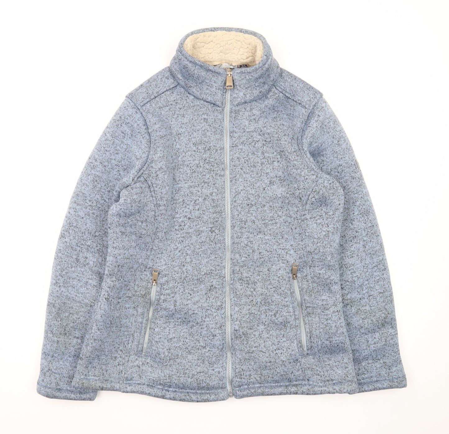Regatta Women Blue Full Zip Fleece Jacket Size 16 Lined Outdoor