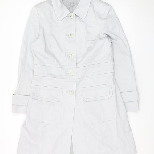 Marks and Spencer Women's White Size 14 Single-Breasted Suit Jacket