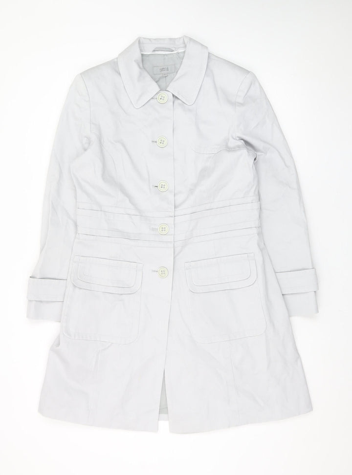 Marks and Spencer Women's White Size 14 Single-Breasted Suit Jacket
