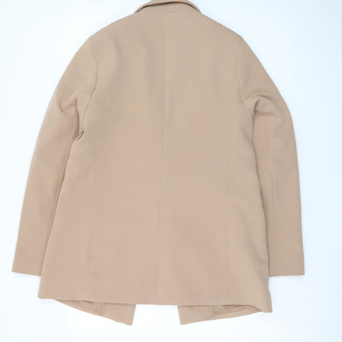 New Look Women Beige Size 12 Regular Fit Single-Breasted Blazer