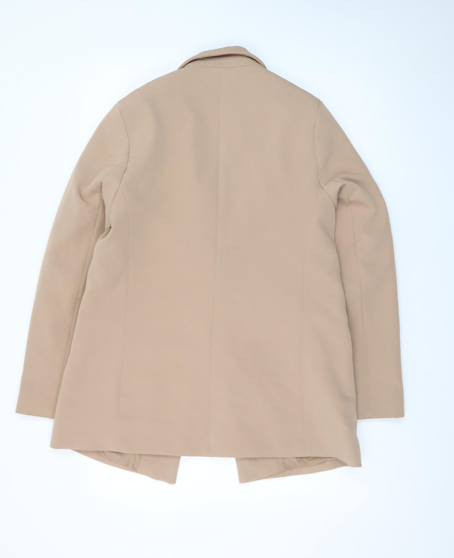 New Look Women Beige Size 12 Regular Fit Single-Breasted Blazer