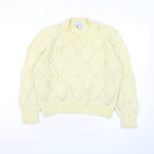 & Other Stories Women Yellow Wool Alpaca Knit Pullover Jumper S