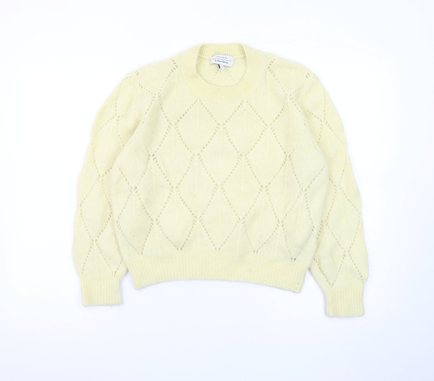 & Other Stories Women Yellow Wool Alpaca Knit Pullover Jumper S