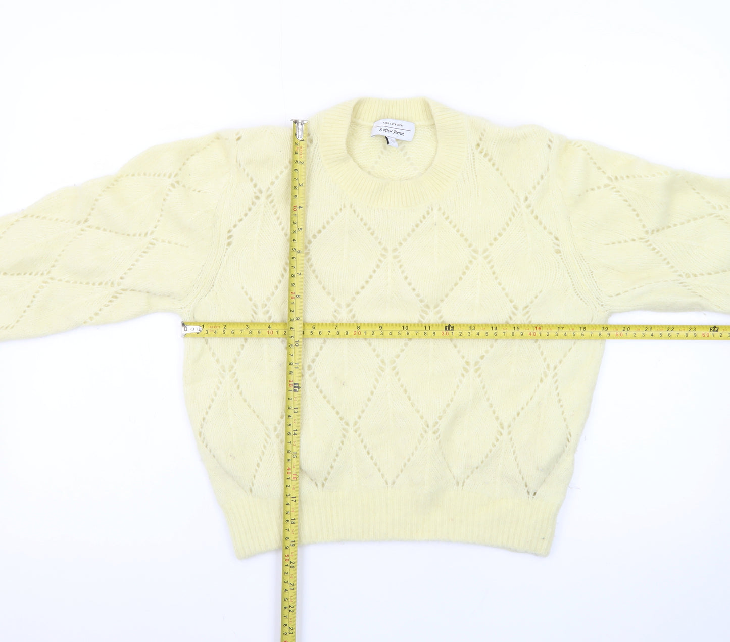 & Other Stories Women Yellow Wool Alpaca Knit Pullover Jumper S
