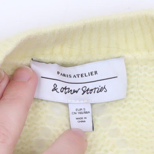 & Other Stories Women Yellow Wool Alpaca Knit Pullover Jumper S