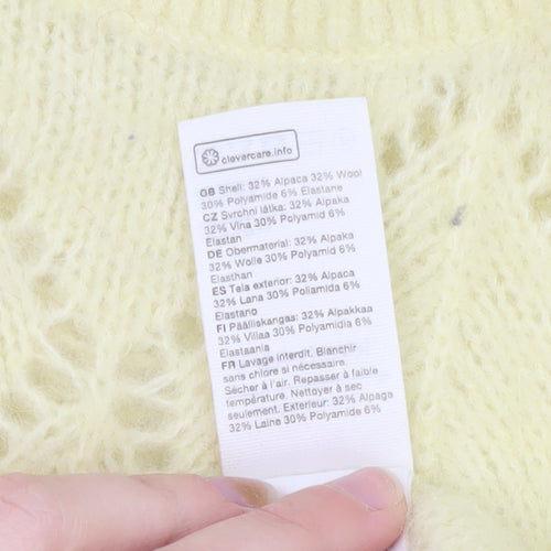 & Other Stories Women Yellow Wool Alpaca Knit Pullover Jumper S