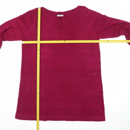 Marks and Spencer Women Dark Raspberry Knit Jumper Dress Size 20