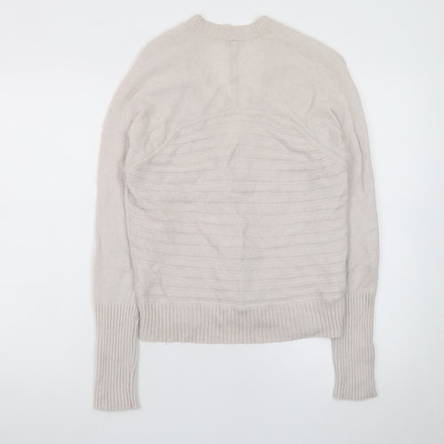 Jigsaw Women Beige Wool Blend Button Cardigan Size S