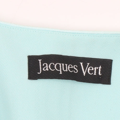 Jacques Vert Women Aqua Blue Long Sleeve Suit Jacket Size 22