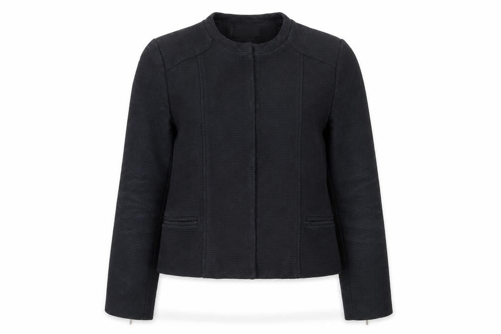 Mango Women’s Black XS Collarless Slim Fit Blazer Jacket