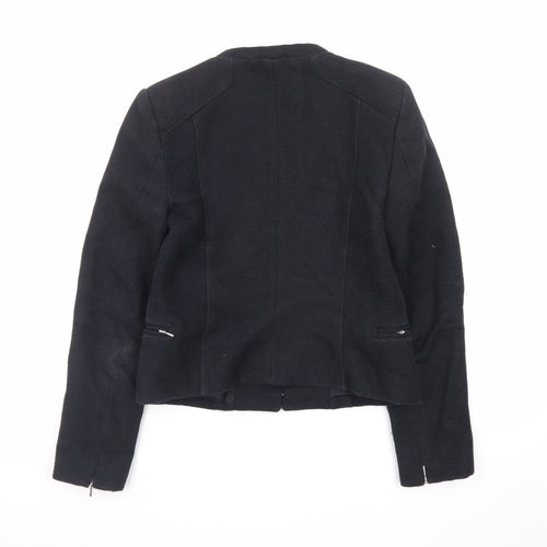 Mango Women’s Black XS Collarless Slim Fit Blazer Jacket