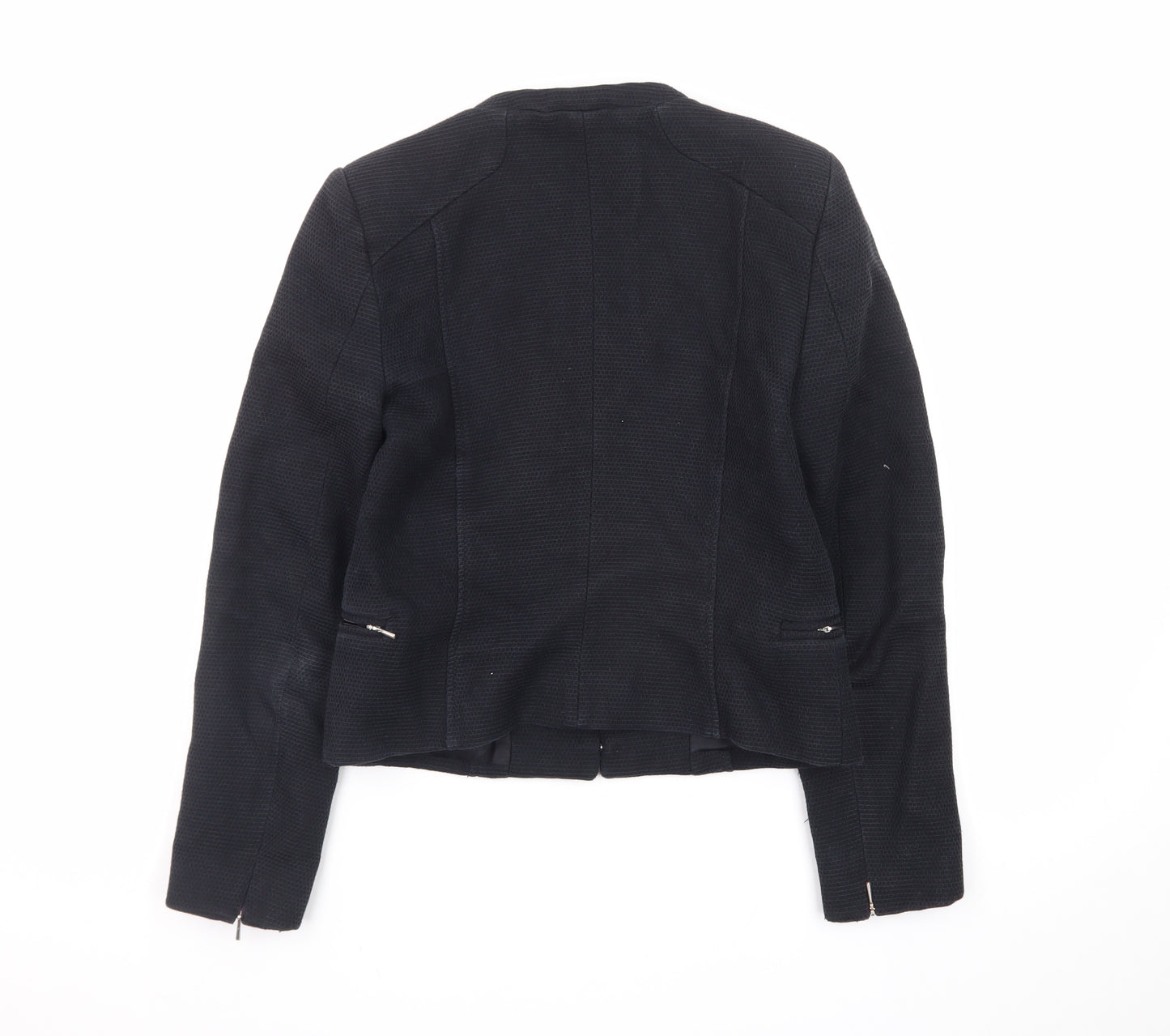 Mango Women’s Black XS Collarless Slim Fit Blazer Jacket