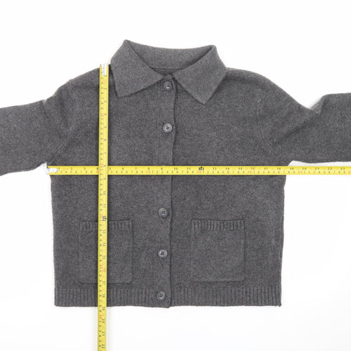 Marks and Spencer Women’s Grey Collared Button Cardigan XS