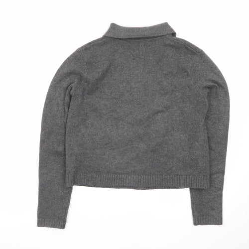 Marks and Spencer Women’s Grey Collared Button Cardigan XS