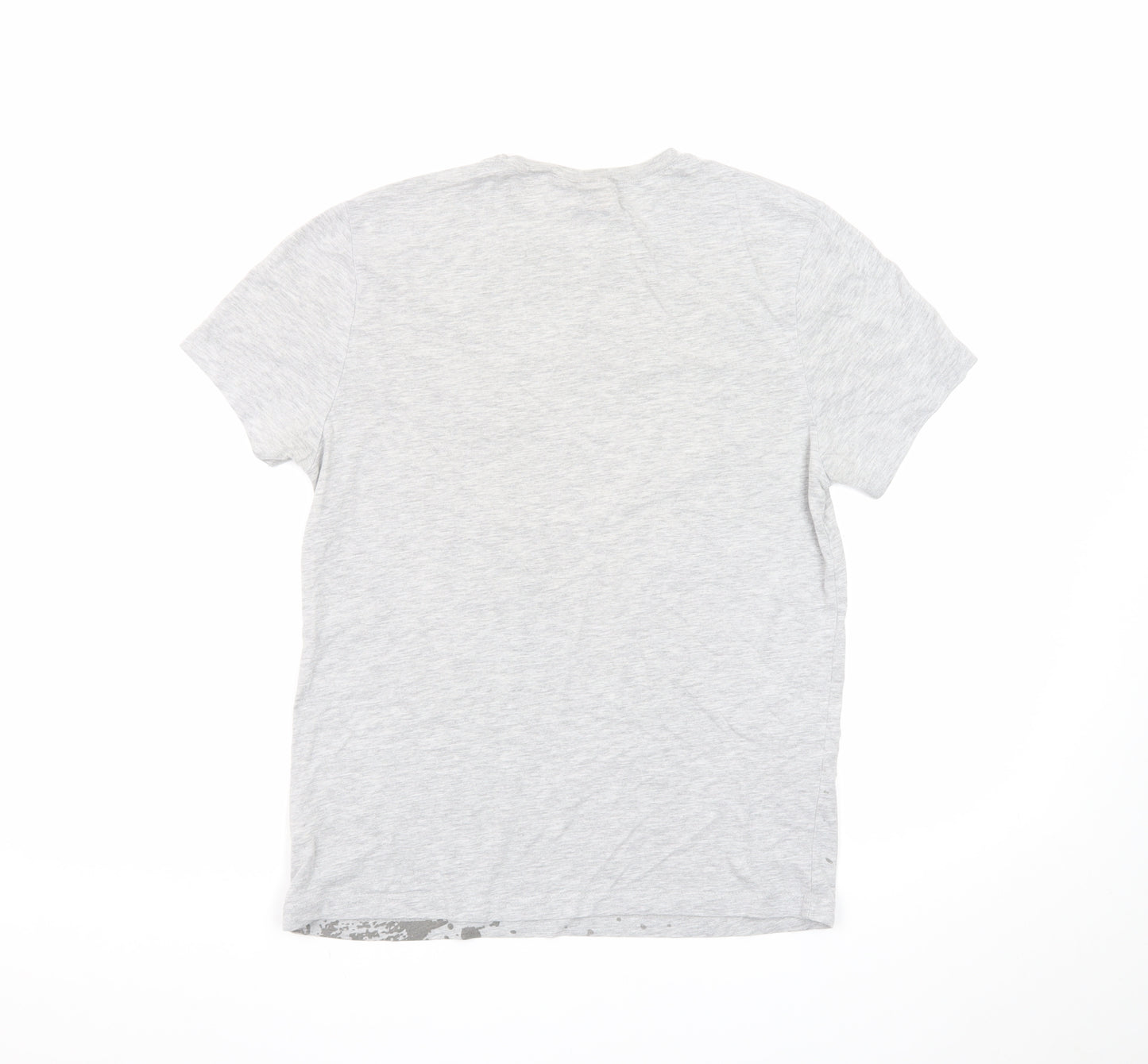 Weenicons Men's Grey Band Graphic T-Shirt M Short Sleeve Cotton