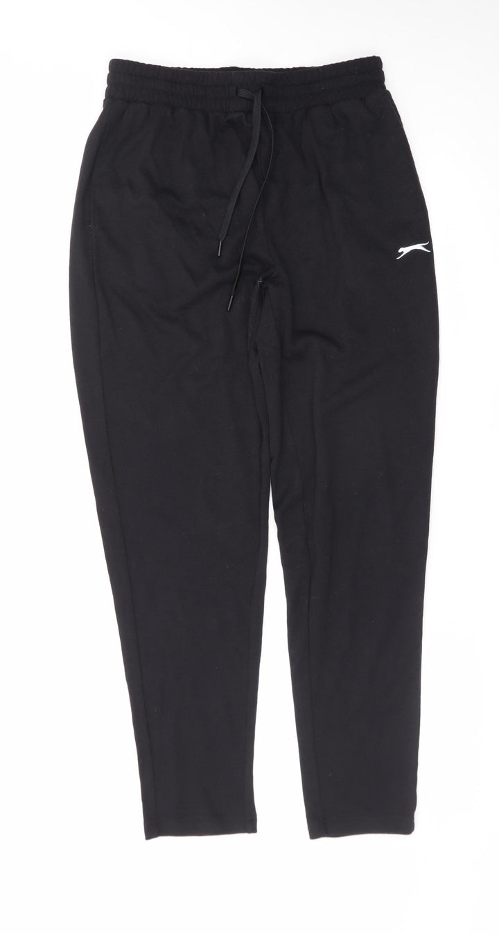 Slazenger Womens Black Jogger Trousers Size 10 Fleece Comfort Fit