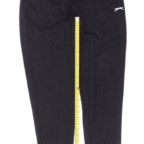 Slazenger Womens Black Jogger Trousers Size 10 Fleece Comfort Fit