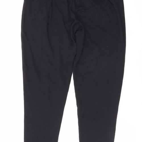 Slazenger Womens Black Jogger Trousers Size 10 Fleece Comfort Fit