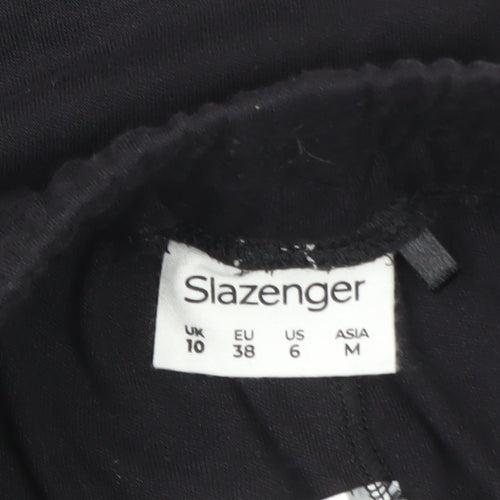 Slazenger Womens Black Jogger Trousers Size 10 Fleece Comfort Fit