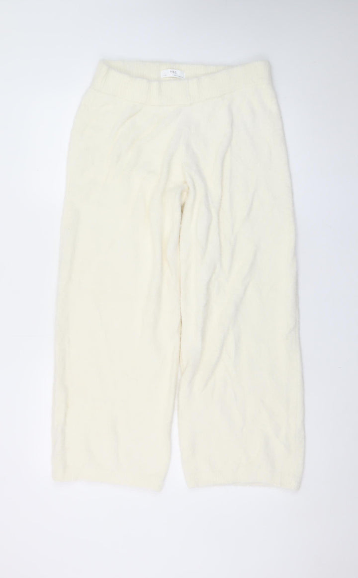 Marks and Spencer Ivory Knit Women's M Elastic Waist Lounge Sweatpants