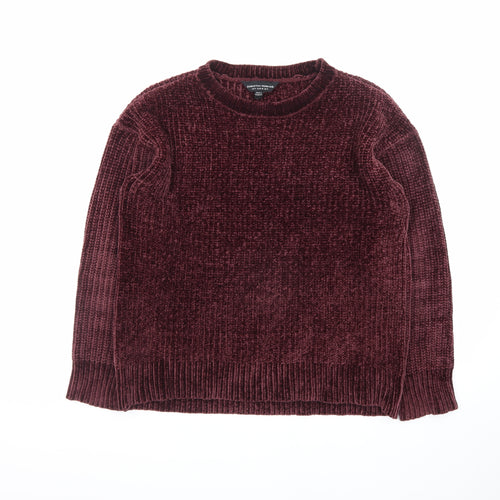 Dorothy Perkins Women’s Burgundy Knit Pullover Jumper UK 8