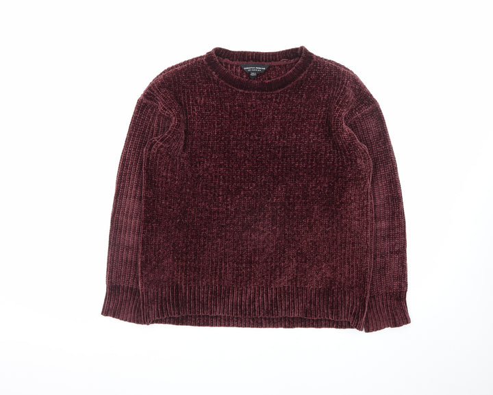 Dorothy Perkins Women’s Burgundy Knit Pullover Jumper UK 8