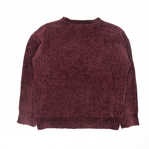Dorothy Perkins Women’s Burgundy Knit Pullover Jumper UK 8