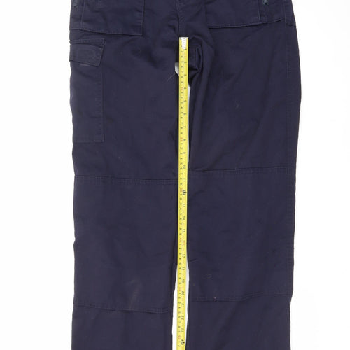 Portwest Men's Blue Cargo Workwear Trousers Size M 30W 36L