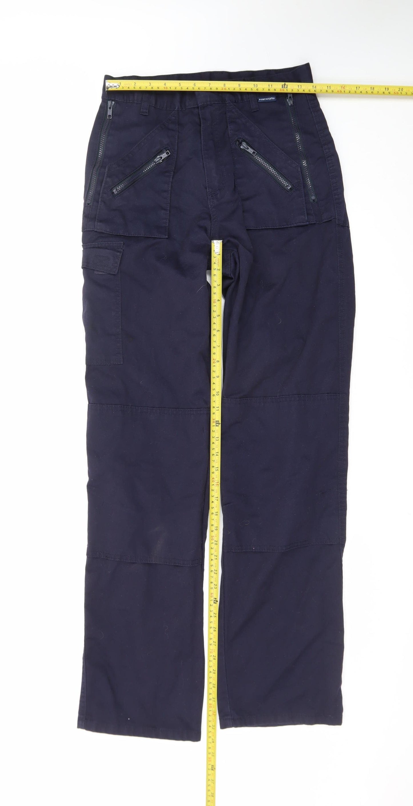 Portwest Men's Blue Cargo Workwear Trousers Size M 30W 36L