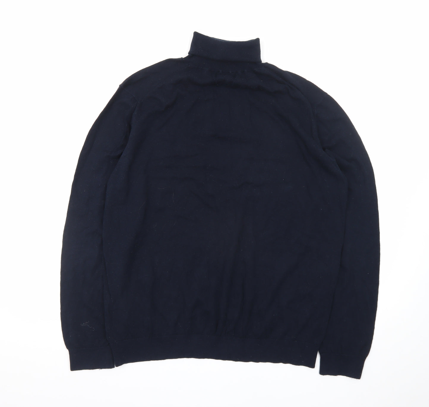 Replay Men's Blue Cotton Roll Neck Jumper XL