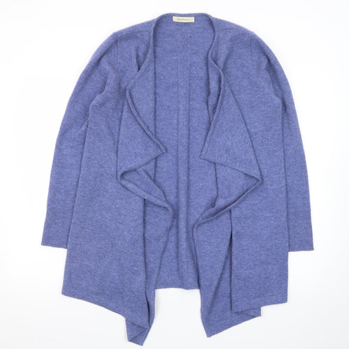Woolovers Women's Blue 100% Merino Wool Long Sleeve Cardigan S
