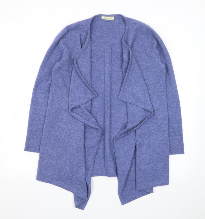 Woolovers Women's Blue 100% Merino Wool Long Sleeve Cardigan S