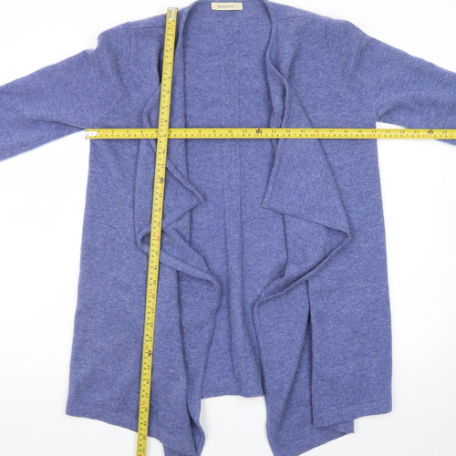 Woolovers Women's Blue 100% Merino Wool Long Sleeve Cardigan S