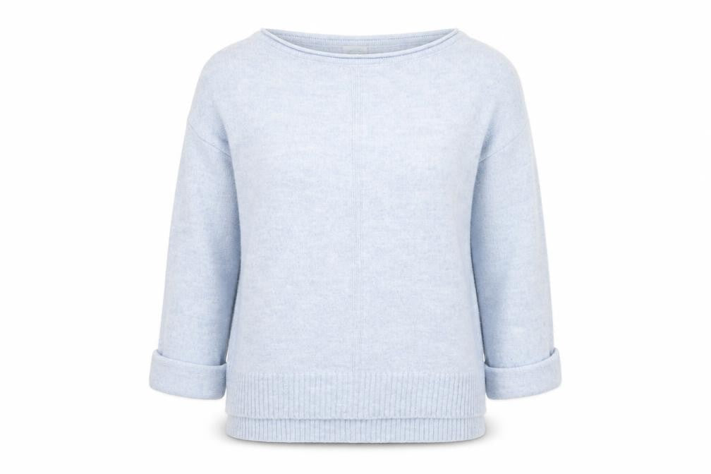 Front view of River Island Women’s Blue Knit jumper, size S