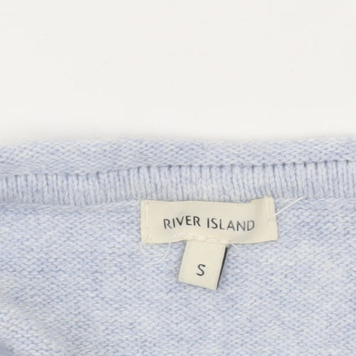 River Island Women’s Blue Knit Pullover Jumper Size S
